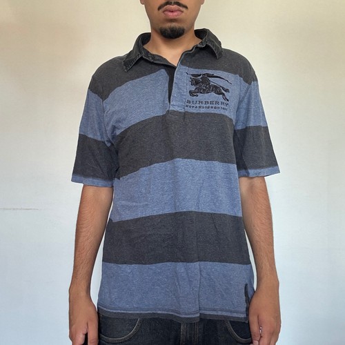 Burberry striped rugby polo - burberry,