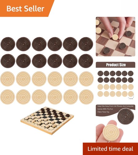 Compact wooden draughts - compact,