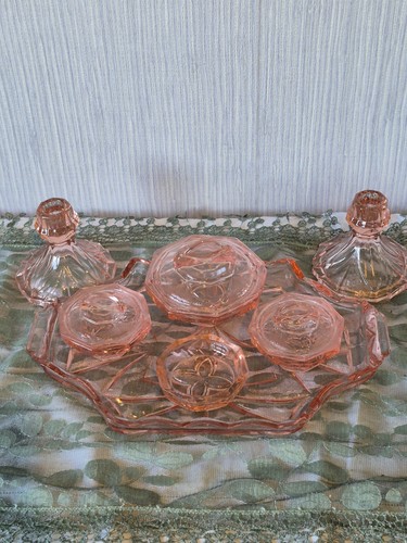 Vintage piece pink glass - glass, art