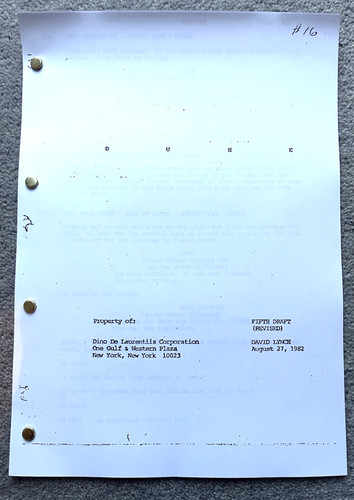 Dune film screenplay - dune,