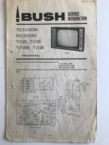 Bush tv123 tv125 tv125r - tv125r, &
