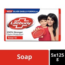 Lifebuoy Total Soaps Bars (Buy 4 Get 1 Free) Each Saop 125G