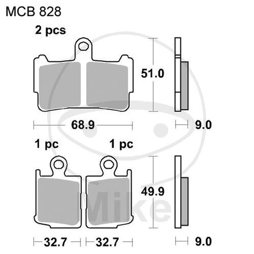 Brake pads sinter trw - brake, sv