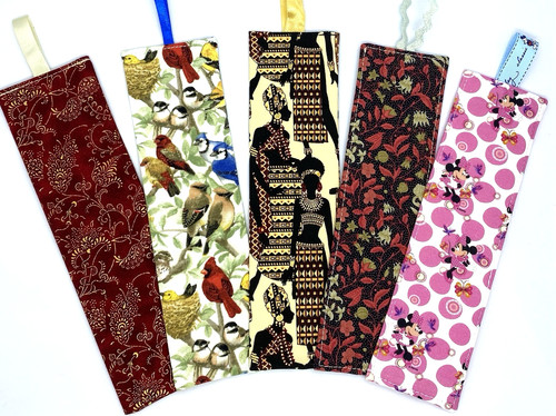 Handmade fabric bookmarks - handmade, with
