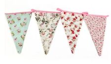 Vintage Floral Fabric Bunting 3m, Wedding, Tea Party, Shabby & Chic