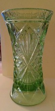 Vintage Art Deco Green Glass