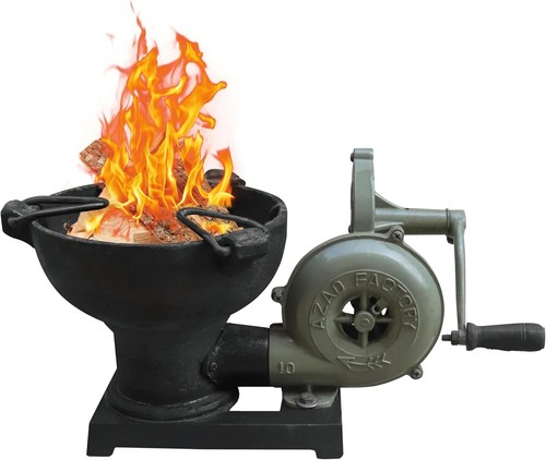 Forge furnace with hand - forge, blower