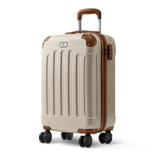 20" Cabin Suitcase CARRY ON LUGGAGE in CREAM AND BROWN