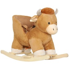 Plush Rocking Cow Ride-On for
