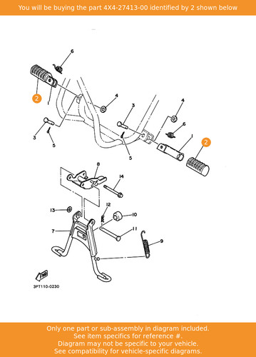 Yamaha cover footrest - yamaha,