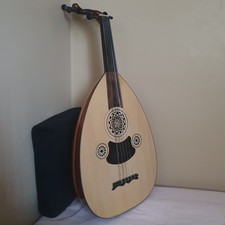 Turkish Oud Musical Instrument - Comes With Case and Pre-Installed Ebony Keys