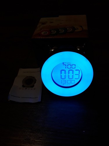 Alarm clock light blue - clock,