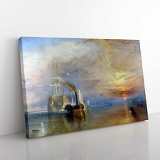 The Fighting Temeraire By Joseph Mallord William Turner Canvas Wall Art Print