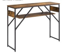Industrial Console Table Narrow Sofa Table, Rustic Hallway Entryway Table