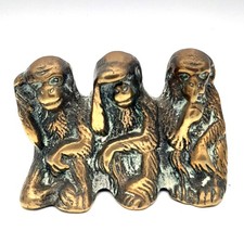 Vintage 3 Brass Wise Monkeys