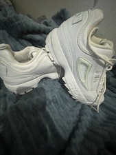 Fila Trainers Womens Size 6 Platform Chunky White Shoes Good Condition