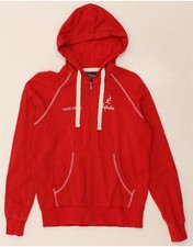 AUSTRALIAN L'ALPINA Mens Graphic Zip Hoodie Sweater Small Red Cotton YC07