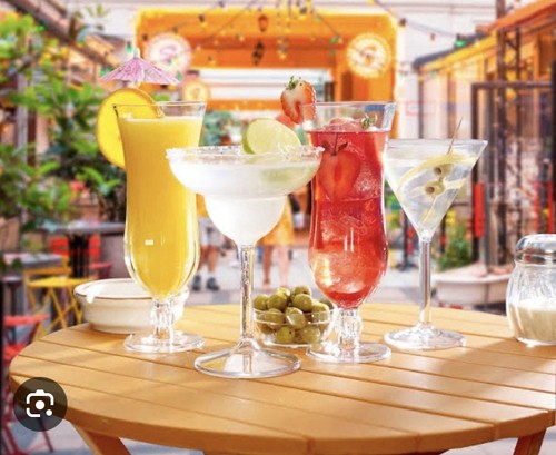Plastic cocktail glasses - plastic,