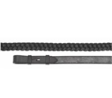 Shires Velociti GARA Plaited Leather Reins - Black