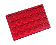 Red Coin Tray for 24 Coins in