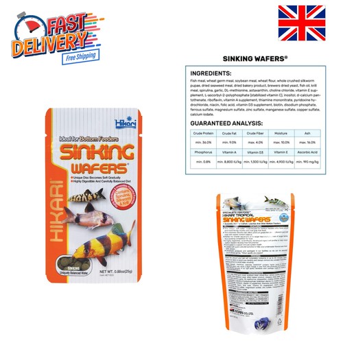 25g sinking seafood wafers - sinking,