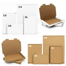 100 Royal Mail PIP CHEAPEST Large Letter Box Cardboard Postal Post Mailing C4 C5