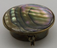 Abalone shell & silver colour