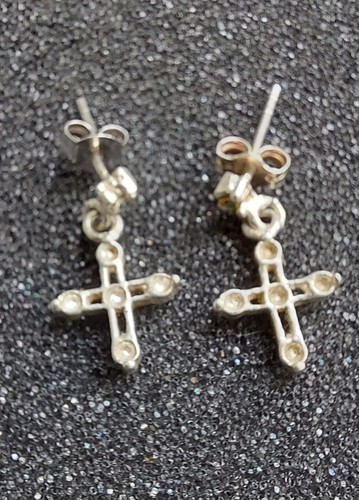 Sterling silver cross - sterling, drop