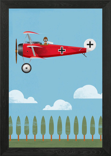 Red baron fokker triplane - red,
