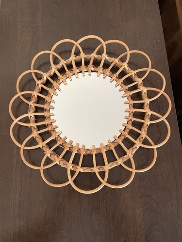 Vintage rattan sunflower wall - rattan,