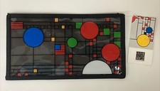 BNWT Frank Lloyd Wright Geometric shapes cosmetics Make Up Bag pencil case mod