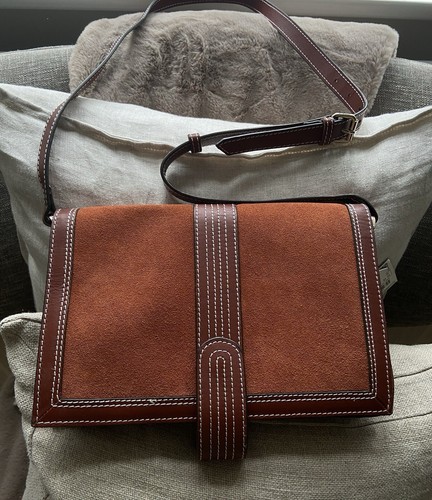 Bnwt zara tan suede crossbody - bnwt,