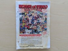 Vintage House of Video VHS Catalogue Pre-Cert era Evil Dead Texas Chainsaw