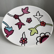 Ikea floral oval plate white - floral,