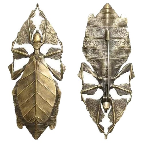 Vintage brass leaf insect lady - vintage,