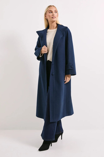 Wallis navy coat womens - navy,