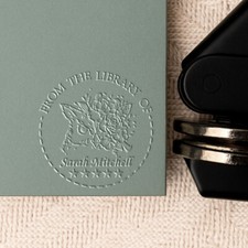 Personalized Book Embosser Library Stamp Gift for Book Lover Readers Teacher