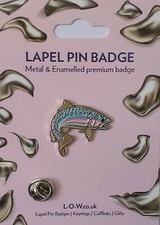 Rainbow TROUT Fish Fly Fishing Quality Metal & Enamel Pin Badge 305