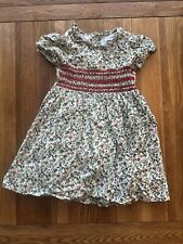 Rachel Riley Red Floral Smocked Dress 5Y – Girls Traditional Holiday Party