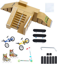 Skate Park Kit, Skate Park Kit Ramp Parts for Finger Skateboard Park Kit Part Tr