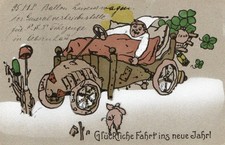 Postcard, New Year, 1912, old