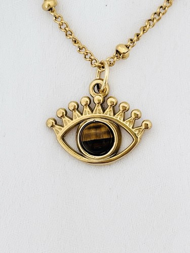 Waterproof necklace evil eye