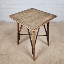 Small Early 20th Century Bamboo and Rattan Plant Stand
