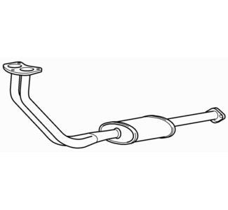 Front exhaust pipe - &, silencer