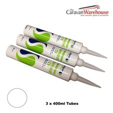 Static Caravan & Motorhome White Seamseal Non Drying Bedding Sealant (3 Pack)