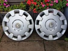 Pair of Genuine Vauxhall 15" Wheel Trim Hub Caps x2 Astra Zafira Corsa Combo