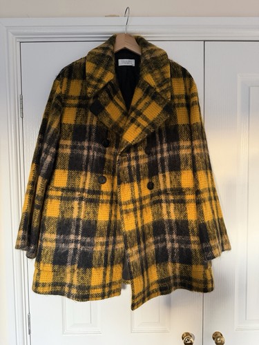 Toast yellow mohair check - mohair,