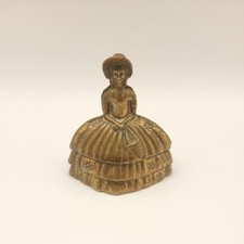 Vintage 1920's  Brass Crinoline Lady Bell  unique rare delicate bell sound