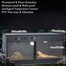 PVC Large Vivarium-Snake Lizard Reptile Housing Habitat Temp.Control 100*40*40cm