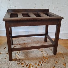 Vintage Oak Luggage Rack /